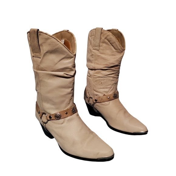 Dingo Leather Cowboy Western Harness Boots Women's Size 7M - Picture 4 of 13